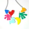 Kettingen Mode Snoep Kleuren Ketting Acryl Hanger Bloem Accessoires Kinderen Mooie Jongen Meisje Cadeau Voor Kinderen