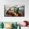 Paintings The Joker Smoking Poster And Print Graffiti Art Creative Movie Oil Painting On Canvas Wall Picture For Living Room Decor D Dhxnb
