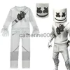 Specjalne okazje DJ Marshmello Kostiumy Jumpsuits Kids Clown Cosplay Ubrania Halloween kostium świąteczny Gra Cosplay Fortnites Kostiumy x1004