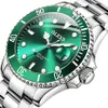 OLEVS, relojes para hombre, reloj de pulsera de cuarzo resistente al agua para negocios a la moda, reloj deportivo con correa de acero inoxidable de lujo para hombre Mal176D