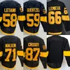 Man Ice Hockey 87 Sidney Crosby Jerseys 71 Evgeni Malkin 59 Jake Guentzel 58 Kris Letang 66 Lemieux Revers