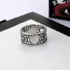 Unisex Ring Hoge Kwaliteit Legering Ring Eenvoudige Retro Stijl Uitgebreide Kleine Bloem Carving Ring Mode-sieraden Supply291Z
