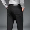 Herr jeans höst mjuk och bekväm klassisk rak lös vinter svart denim byxor manliga affärer casual slim märke pa274u