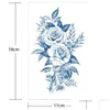 Tijdelijke tatoeages 8 stuks veel kruidensap tattoo stickers semi-permanente blijvende vrouwen waterdicht zweet plant inkt roze bloemen 220930 Dr Dhfxb