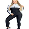 ファッション女性2ピーストラックスーツセット衣類セットカジュアルスウェットシャツレディース用長いパンツトラックスーツの衣装3019