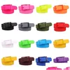 Ceintures Hommes Femmes Ceinture Couleur Bonbon Uni Sile Caoutchouc Mâle Femme Jeans Bracelet En Cuir Boucle En Plastique Accessoires Cadeau Drop Livraison Mode Dhqam