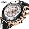 Top marque LIGE hommes montres mode Sport montre en cuir hommes de luxe Date étanche Quartz chronographe Relogio Masculino boîte 210310235O