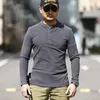 Men's Casual Shirts Mens Lightweight Breathable Thin Underwear Warm Bottoming Blouses Sports Military Tops Male Outdoor Tactical Henry