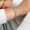 100% 925 argent Sterling étincelant Glacier bleu breloques ajustement Original européen bracelet à breloques mode femmes mariage fiançailles bijou2260