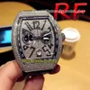 Eternity Sport Watches RF V2 Version Men's Collection V 45 Japan Miyota Quartz Chronograph Movement Iced Out Gypsophila Diamo245b