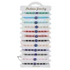 Bracelets de charme 12pcsset Turquie Bleu Evil Eye Bracelet Femmes Corde À La Main Chaîne Perles De Cristal Fille Bijoux De Fête Cadeau 6164091 Drop Del Dhx5U