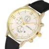 Decoration Fake Chronograph Dial Quartz Men's Watch Stylish Casual Mens Leather Wrist Watches Auto-Date Display Male Wristwat2130