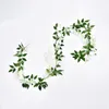 Decorative Flowers 1.8M Wisteria Flower String Tree Vine Strip Bean Fake Plant Leaf Wreath Romantic Wedding Home Decoration