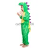 Speciella tillfällen barn barn djur dinosaurie drake kostym cosplay jumpsuit för pojkar flickor halloween fest mardi gras fancy klänning huvudbonad x1004