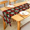 Decorações de Natal Feliz Natal Flocos de Neve Anões Renas Red Buffalo Check Table Runner para Casa Mesa de Jantar Festival Decoração de Festa Múltipla S T231003