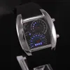 Männer Sport Uhren Digitale LED Uhr Rennen Geschwindigkeit Auto Meter Zifferblatt Silikon Band Männliche Militärische Armbanduhren Relogio Masculino282B