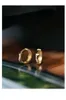 Серьги-кольца Mobius-S925, посеребренные, 18-каратное золото, дизайн для маленькой толпы, универсальные женские завитки из жареного теста