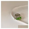 Clusterringen Srcoi Exquise Mix-Crystal Stone Stapelbaar Trendy Minimalistisch Onregelmatig Geometrische Ring Verlovingsvinger Sieraden Drop Deli Dhemt