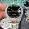 eeuwigheid 2021 RFF met diamant ingelegde versie 40 126334 126333 zwarte wijzerplaat SA2824 automatisch 126300 herenhorloge 904L staal Iced Out Diamon320C