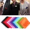 1 PC Männer Seiden Satin Tasche Square Backief Hanky einfache Feste Hochzeitsfeierzubehör 15 Farben236t