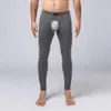 Biancheria intima termica da uomo Pantaloni con apertura sul cavallo Traspirante Comoda lunga con fori Linea in cotone sottile Fondo caldo da uomo Au3352