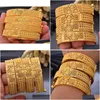 Bracelet de luxe 24K Dubai Gold Couleur Bracelets pour femmes Bracelets de mariée Cadeaux4496331 Drop Livraison Bijoux Bracelets Dh2Kh