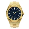 Horloges Hoge Kwaliteit Heren Mode Frosted Star Dust Horloge Roestvrij Staal 18K Goud Quartz Analoog Pols voor 221025244f