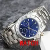 Męskie zegarki Japan VK Chronograph Ruch Watch Full Stafer Sapphire Glass 5atm Wodoodporny Super Luminous Montre de 218U