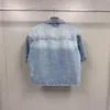 2023 lente zomer nieuwe collectie 100% katoen werkkleding denim set - shirt met korte mouwen en shorts euro maat s tot xl253s