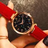 Orologi da donna di moda 2021 Vendita Star Sky quadrante orologio di lusso in oro rosa braccialetto da donna da polso al quarzo orologi da polso di goccia3249