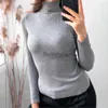 Kvinnors tröjor Saythen 2023 New Women's Autumn Winter Mock Neck Solid Pullover Soft High Quality Casual Clearance Sale Rabatt Sweater St23927L231004