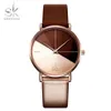 Relojes de cuero de lujo SK para Mujer, relojes creativos de cuarzo a la moda para Reloj de pulsera para Mujer, Reloj SHENGKE femenino 2103253101