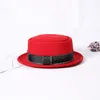 Stingy Brim Chapéus Homens Fedora Chapéu Moda 100% Pura Austrália Lã Homens com Torta de Porco para Mulheres de Feltro Clássico Cap1303E