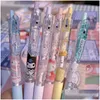 Bolígrafos de gel al por mayor 6 PCS / Set Dibujos animados Lindo Estudiante Colorf Suministros de escritura suave Colores 0.5 mm Papelería Papelaria Material Escuela D DHYG7