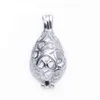 10pcs 12 15mm Filigree Cage Pendant pearl cage Tear Drop Brass sea glass lockets C0225236z