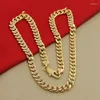 Chains Fashion Timeless Classic Men's 24k Gold Necklace Sideways