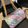 Schoudertassen Luxe handtassen tassen designer tas draagtas leren schoudertas Kleurrijke crossbody portemonnee Vierkante Gestreepte Portemonnee Gouden ketting bagsstylishyslbags