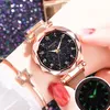 2019 ciel étoilé montres femmes mode aimant montre dames doré arabe montres dames Style Bracelet horloge Y19262Z