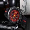 2021 Nya lyxmän F1 Racing 6 Needle Fashion Sport Quartz Watch Stop Waterproof Relogio Clock Wristwatches291i