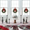 3 Stück Mini-Weihnachtskranz, 33 x 20,3 cm, beleuchteter Weihnachtskranz für den Außenbereich für die Haustür, Weihnachtskranz für Feiertags-Weihnachtsparty-Dekorationen