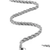 Chaînes 925 Sterling Sier 2mm M torsadé corde chaîne colliers pour femmes hommes bijoux de mode 16 18 20 22 24 26 28 30 pouces livraison directe Dhkfx