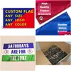 Bannervlaggen 3X5 Ft Aangepaste vlag Polyester schacht Er Buitenreclame Decoratie Feest Sport Confederate College met twee messing gromm Dh5Kn