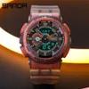 Luxe Horloges Heren Quartz Klok Dames Led Digitaal Horloge g Waterdicht Schok Militair Sporthorloge Voor Mannen Relogio Masculino G1245N