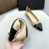 Classic designer women's flat heel boat shoes genuine leather fashion soft soled dance shoes sandal Lady leather Lazy Loafers Egg roll shoes bow single shoe