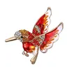 Szpilki broszki modny rhinestone upusz olej dzika broszka zwierzę zwierzęta ptak kształt pin biżuteria dla kobiet dostawa DHA6C