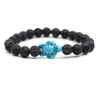 Bracelets de charme Style d'été Perles de tortue de mer Classique 8 mm Turquoise Pierre Élastique Bracelet d'amitié Plage pour femmes Hommes Bijoux 16022 Dhyjk