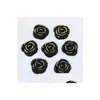 Acrylique Plastique Lucite 100Pcs 20mm Rose Fleur Forme Acrylique Strass Cristal Flatback Perles Bijoux Artisanat Décoration DIY Zz21 Dhhgf