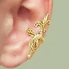 Brincos traseiros huitan tendência punhos de orelha vintage para mulheres antigo cor prata/ouro boho onda padrão clipe jóias