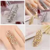 Cluster Rings Womens Ring Hollow Out Floral Carving Gothic Punk Joint Armor Knuckle Fl Finger Jewelry For Women 2022 Drop Delivery Dhve7