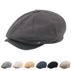 Berets Vintage Peaky Blinders Männer Hut Herbst Herringbone Octagon Cap Damen Casual Kürbis Gatsby Flache Baskenmütze